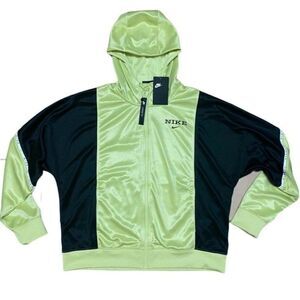Nike Sportswear M-Tall Colorblock Zip Hoodie‎ Lime Green CJ3677-367 Run